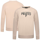 Khaki Pittsburgh Pirates Levelwear Mandate Carve Tri-Blend Sweatshirt
