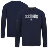 Navy Los Angeles Dodgers Levelwear Mandate Carve Tri-Blend Sweatshirt