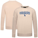 Khaki Los Angeles Dodgers Levelwear Mandate Carve Tri-Blend Sweatshirt