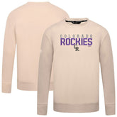 Khaki Colorado Rockies Levelwear Mandate Carve Tri-Blend Sweatshirt