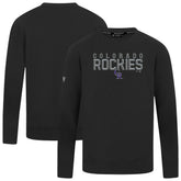 Black Colorado Rockies Levelwear Mandate Carve Tri-Blend Sweatshirt