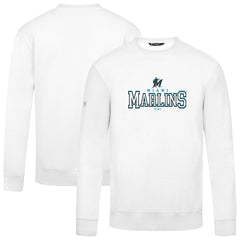 White Miami Marlins Levelwear Zane Journey Sweatshirt