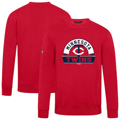Red Minnesota Twins Levelwear Zane Banner Arch Sweatshirt