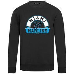 Black Miami Marlins Levelwear Zane Banner Arch Sweatshirt