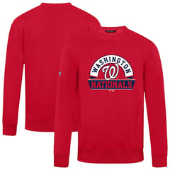 Red Washington Nationals Levelwear Zane Banner Arch Sweatshirt