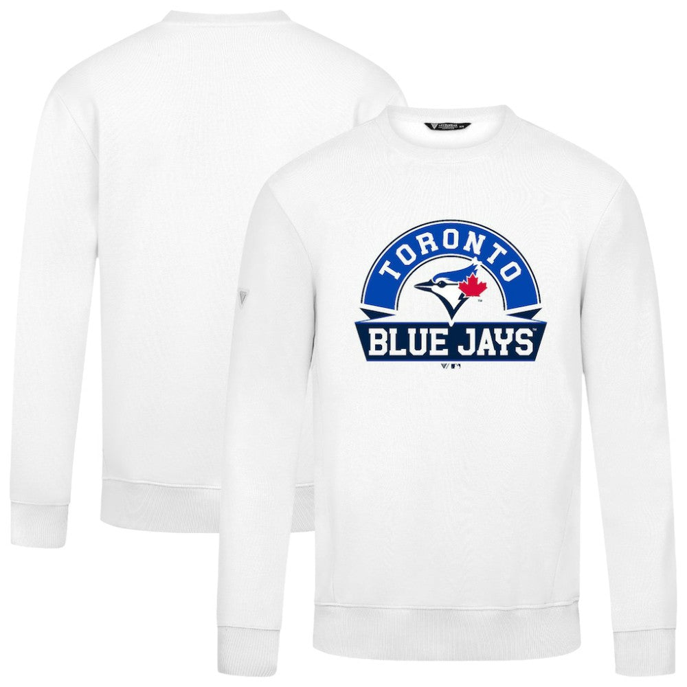 White Toronto Blue Jays Levelwear Zane Banner Arch Sweatshirt