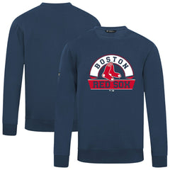 Navy Boston Red Sox Levelwear Zane Banner Arch Sweatshirt