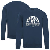 Navy New York Yankees Levelwear Zane Banner Arch Sweatshirt