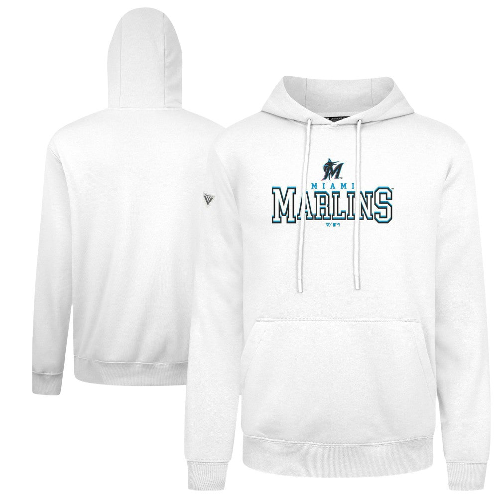 White Miami Marlins Levelwear Podium Journey Hoodie