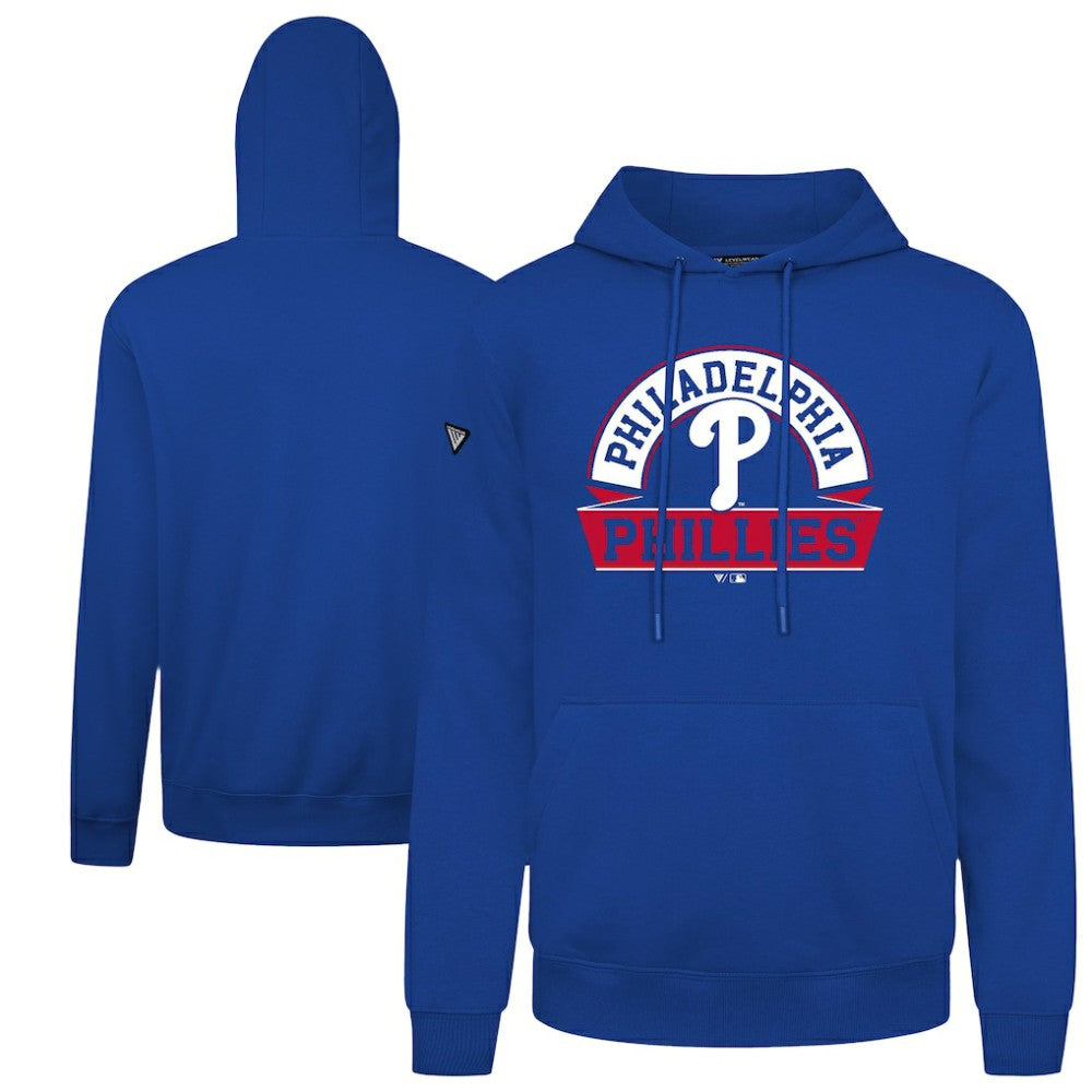 Royal Philadelphia Phillies Levelwear Podium Banner Arch Hoodie