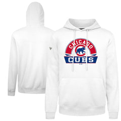 White Chicago Cubs Levelwear Podium Banner Arch Hoodie