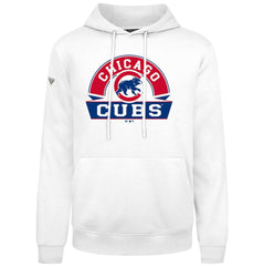White Chicago Cubs Levelwear Podium Banner Arch Hoodie