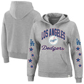 Heather Gray Los Angeles Dodgers '47 Women's Plus Size Starry Eye Hoodie