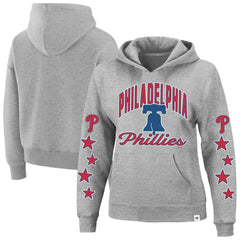 Heather Gray Philadelphia Phillies '47 Women's Plus Size Starry Eye Hoodie