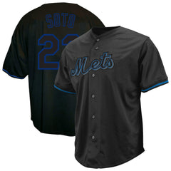 Black Juan Soto New York Mets Profile Big & Tall Pop Fashion Jersey