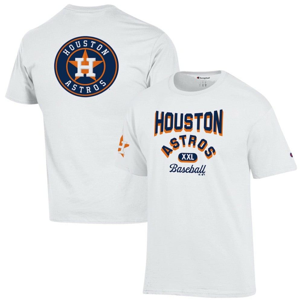 White Houston Astros Champion 3-Hit Jersey T-Shirt