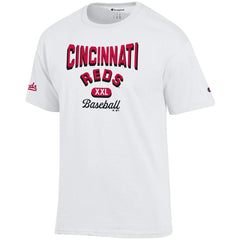 White Cincinnati Reds Champion 3-Hit Jersey T-Shirt
