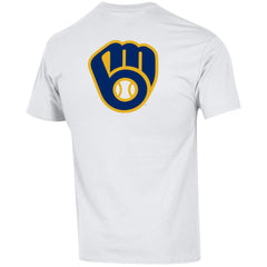 White Milwaukee Brewers Champion 3-Hit Jersey T-Shirt