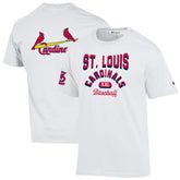 White St. Louis Cardinals Champion 3-Hit Jersey T-Shirt