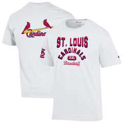 White St. Louis Cardinals Champion 3-Hit Jersey T-Shirt