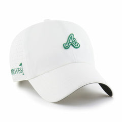 White Atlanta Braves '47 Elevated Greens Clean Up Adjustable Hat