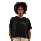 Starter Women's Rhinestone Sprinkle Boxy Cropped T-Shirt - Carolina Panthers T-shirts
