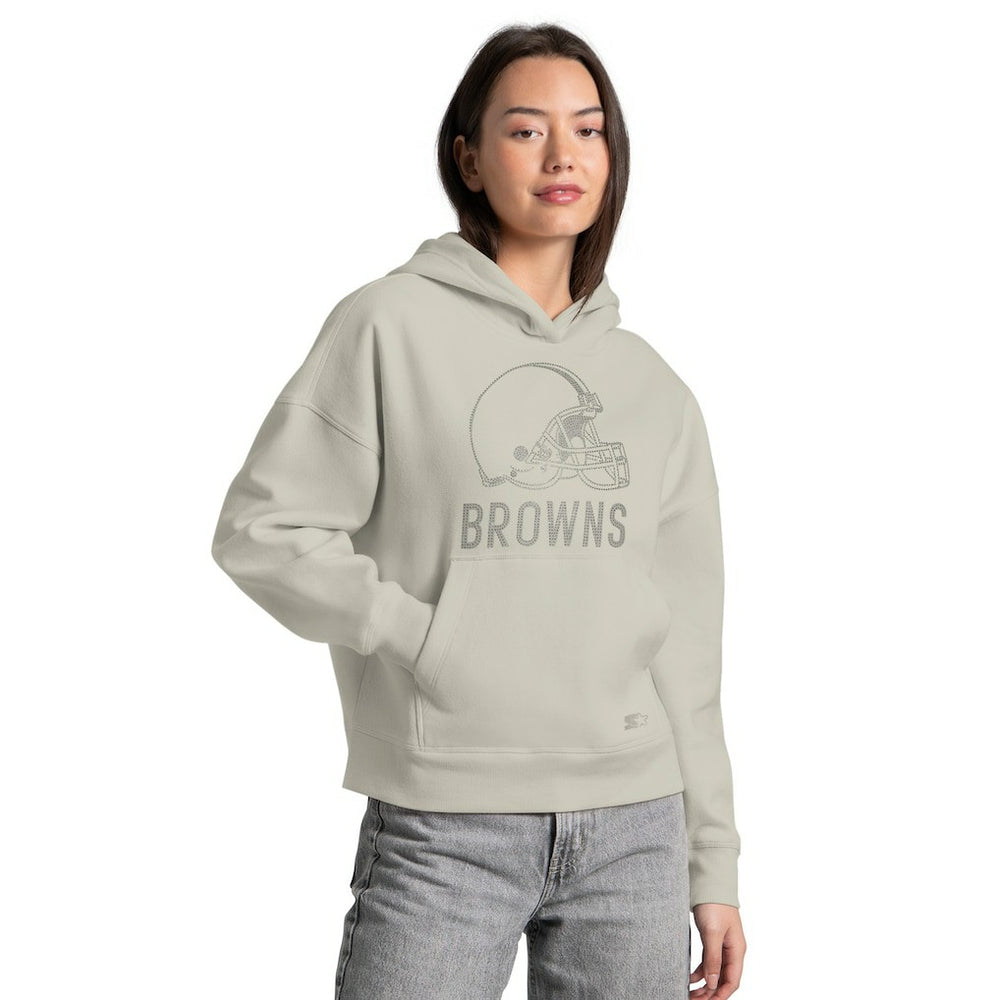 Starter Women's Rhinestone Relaxed Hoodie - Cleveland Browns Hoodies
