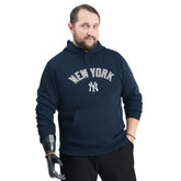 Navy New York Yankees G-III Sports by Carl Banks Adaptive Lockup Fleece Hoodie