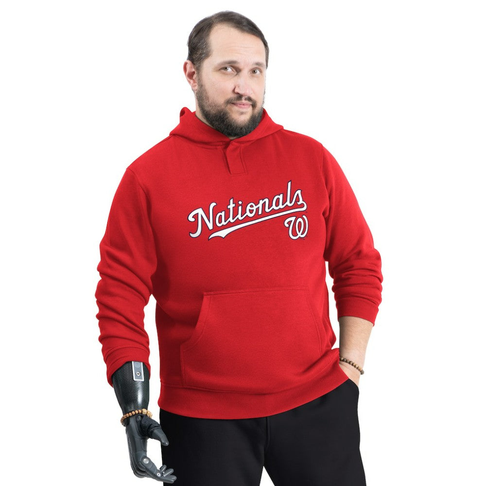 Red Washington Nationals G-III Sports by Carl Banks Adaptive Lockup Fleece Hoodie