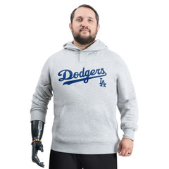 Gray Los Angeles Dodgers G-III Sports by Carl Banks Adaptive Lockup Fleece Hoodie