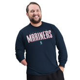 Navy Seattle Mariners G-III Sports by Carl Banks Adaptive Long Sleeve T-Shirt