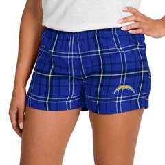 Concepts Sport Women's Ultimate Flannel Shorts - Los Angeles Chargers Shorts