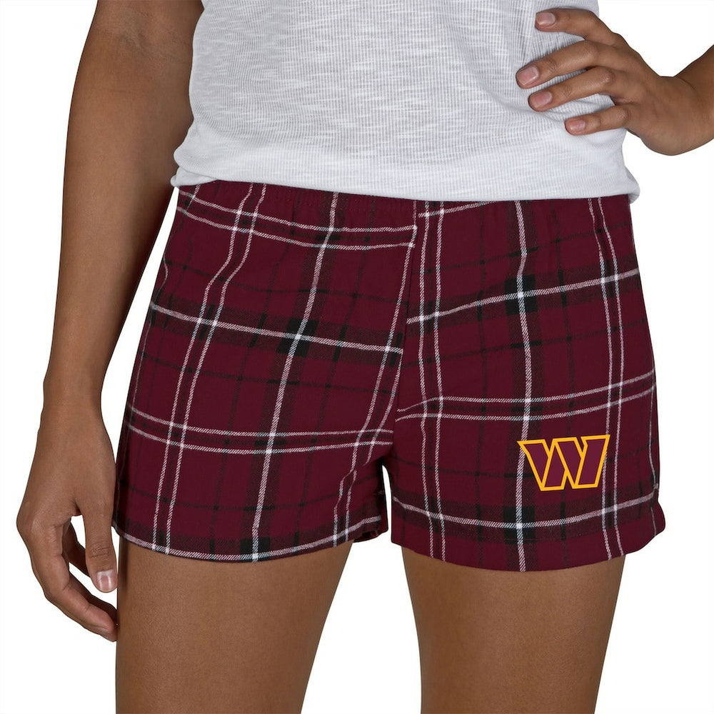 Concepts Sport Women's Ultimate Flannel Shorts - Washington Commanders Shorts