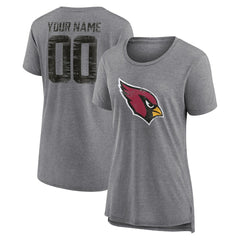 Women's Heritage Custom Name & Number Tri-Blend T-Shirt - Arizona Cardinals T-shirts