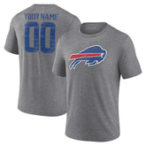 Heritage Custom Name & Number Tri-Blend T-Shirt - Buffalo Bills T-shirts