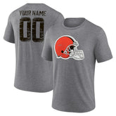 Heritage Custom Name & Number Tri-Blend T-Shirt - Cleveland Browns T-shirts