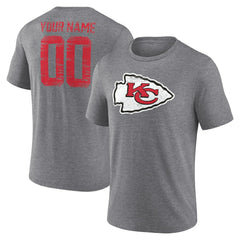Heritage Custom Name & Number Tri-Blend T-Shirt - Kansas City Chiefs T-shirts