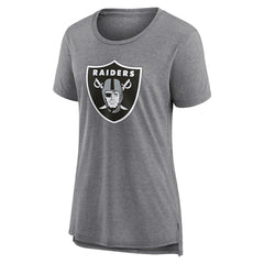Women's Heritage Custom Name & Number Tri-Blend T-Shirt - Las Vegas Raiders T-shirts
