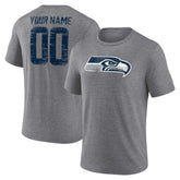 Heritage Custom Name & Number Tri-Blend T-Shirt - Seattle Seahawks T-shirts