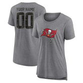Women's Heritage Custom Name & Number Tri-Blend T-Shirt - Tampa Bay Buccaneers T-shirts