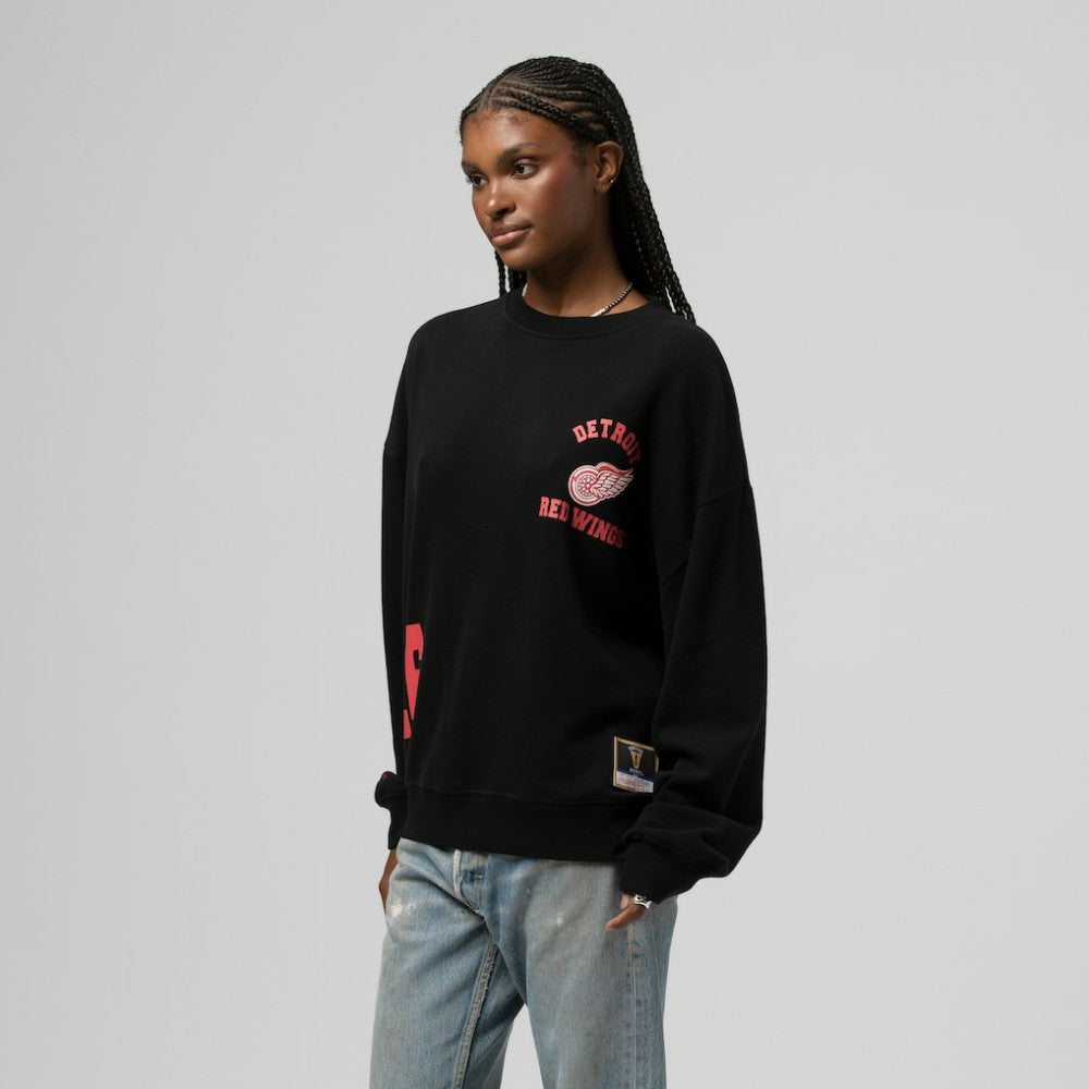 NHL Detroit Red Wings Mitchell & Ness Women's Vintage Crewneck Sweatshirt