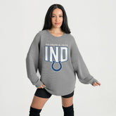Gameday Couture Women's Oversized Pure Motion Corded Sweatshirt - Indianapolis Colts Sweatshirts