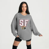 Gameday Couture Women's Oversized Pure Motion Corded Sweatshirt - San Francisco 49ers Sweatshirts