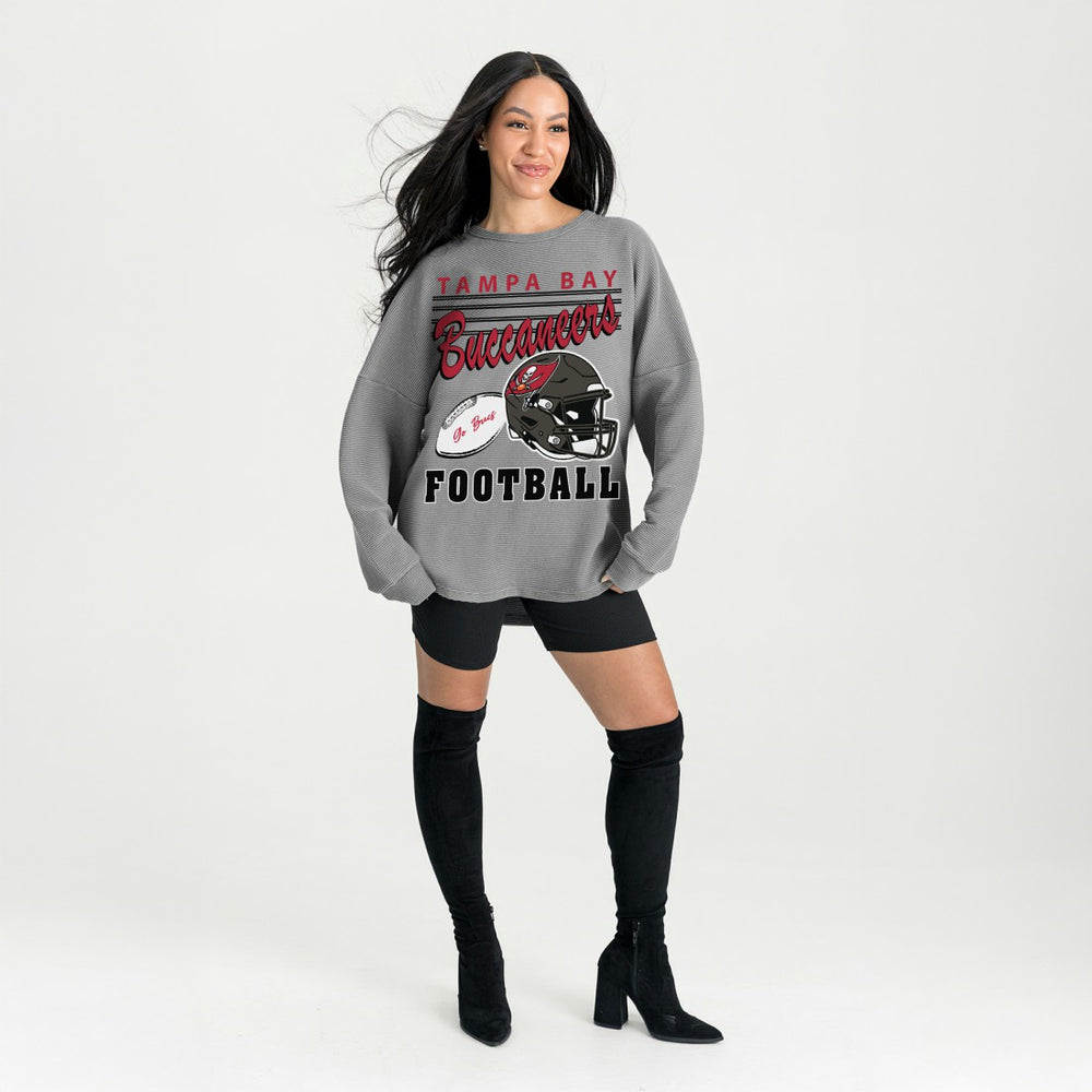 Gameday Couture Women's Oversized Sweet Victory Corded Sweatshirt - Tampa Bay Buccaneers Sweatshirts