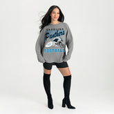 Gameday Couture Women's Oversized Sweet Victory Corded Sweatshirt - Carolina Panthers Sweatshirts