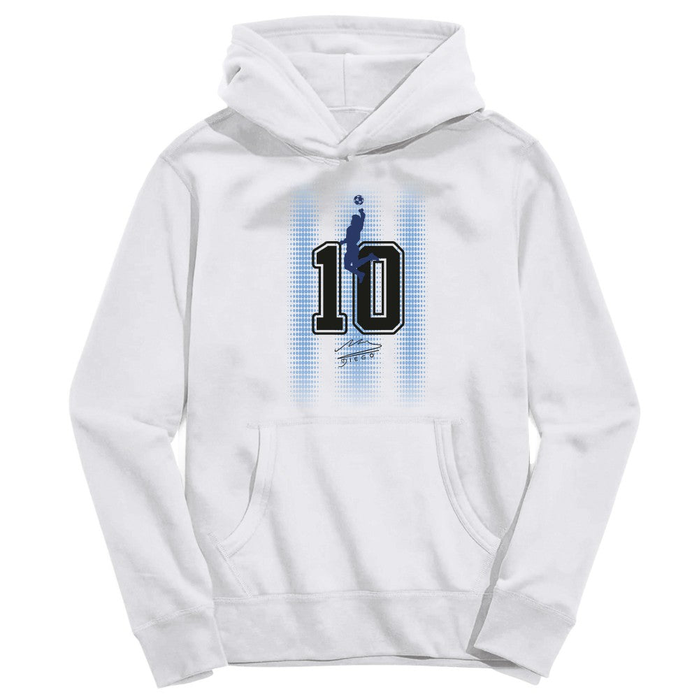Diego Maradona Argentina National Team Vive La Fete Youth Number & Signature Pullover Hoodie