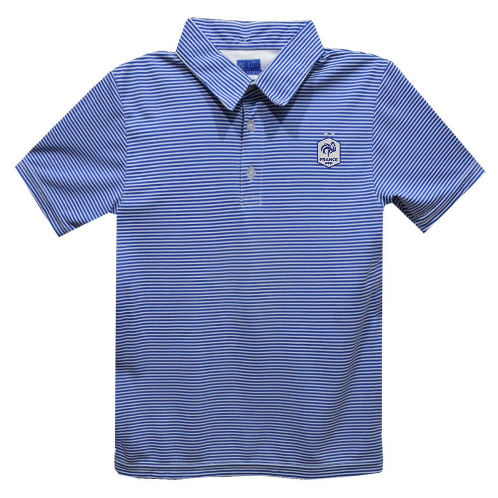 France National Team Vive La Fete Youth Pencil Stripe Polo