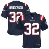 TreVeyon Henderson Youth Team Game Jersey - New England Patriots Jerseys