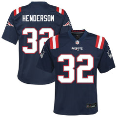 TreVeyon Henderson Youth Team Game Jersey - New England Patriots Jerseys
