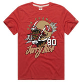 Jerry Rice Homage Unisex Retired Player Classic Caricature T-Shirt - San Francisco 49ers T-shirts